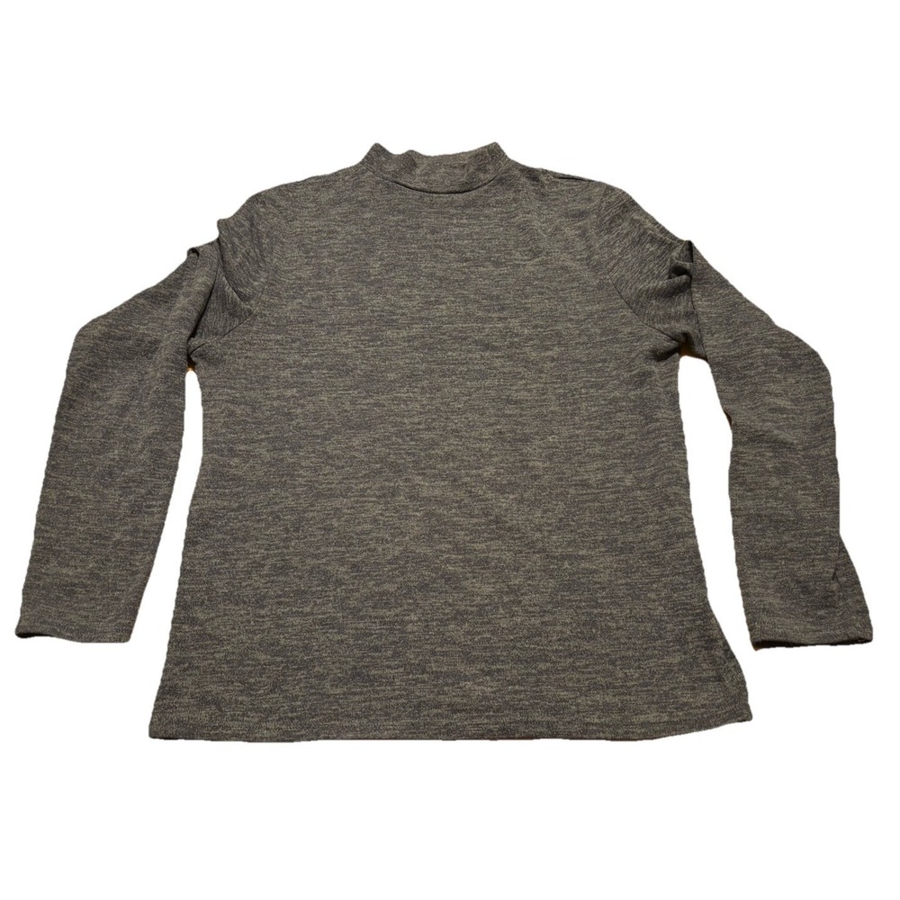 H2H Men's Mock Neck Pullover Heathered Blue Pullover Sweater Size XL